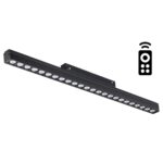 358624 SHINO NT21 064 черный Трековый низковольтный св-к диммируемый с ДУ, со сменой цв.температуры IP20 LED 3000~6500К 24W 48V FLUM