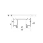 135189 NT23 136 черный Интрудер (профиль) для встраивания трехфазного трека в натяжной потолок, 2м IP20 — изображение 2