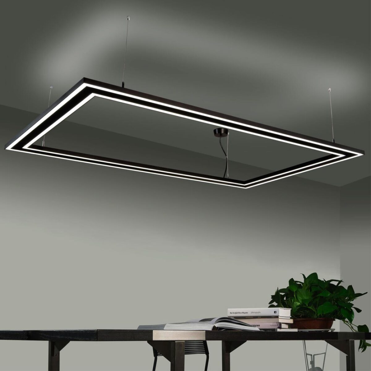 358446 OVER NT20 346 черный Подвесной светильник IP20 LED 40W вниз + 20W вверх 100-277V ITER — изображение 2