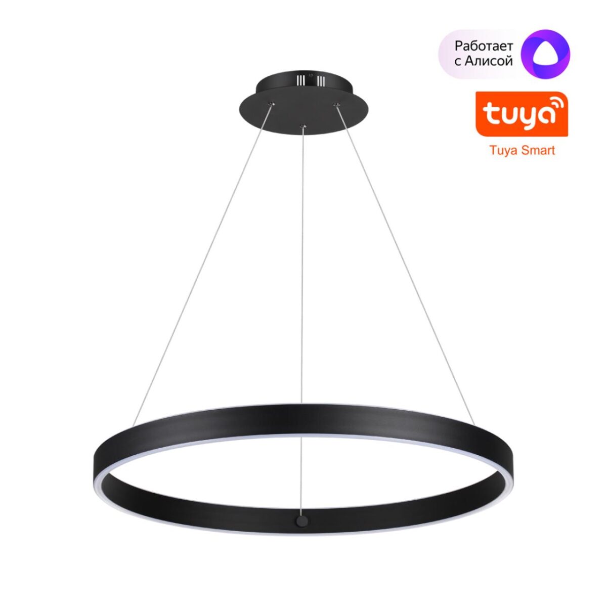 359450 OVER NT24 296 черный Светильник подвесной диммир. со сменой цв.темпер. (пульт ДУ/прилож. Smart Life) IP20 LED 50/12W 85-265V 3000-6000К SOTTO — изображение 1