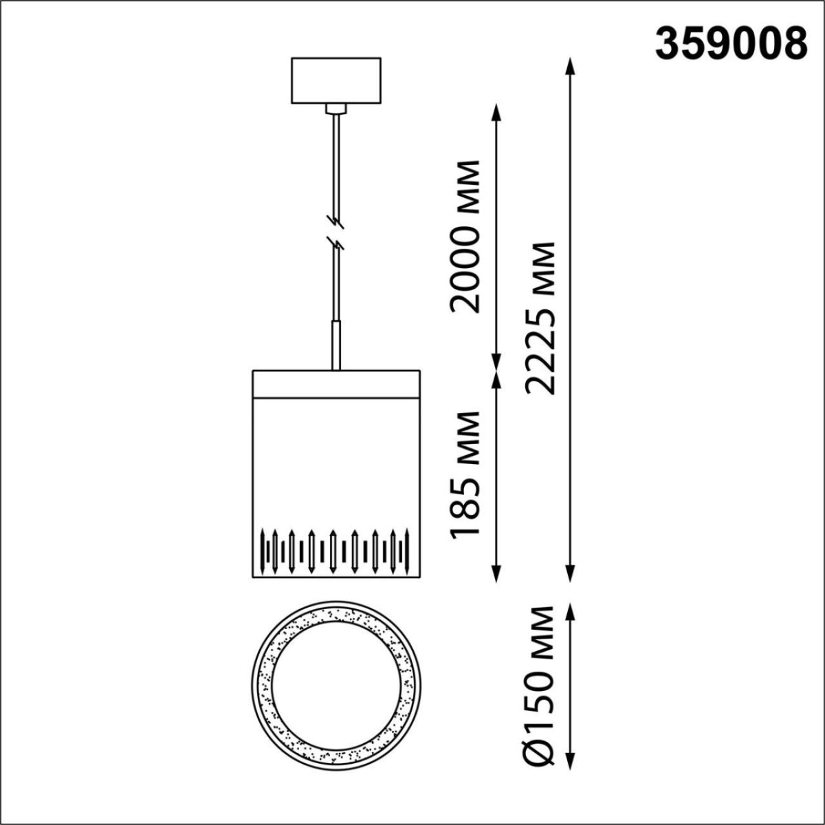 359008 OVER NT23 197 черный Светильник накладной светодиодный IP20 LED 4000K 18W 85-265V AURA — изображение 2