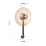 4307-1W, настенный светильник, D85xW350xH600, LEDx12W, 1532LM, 4000K, included — изображение 3