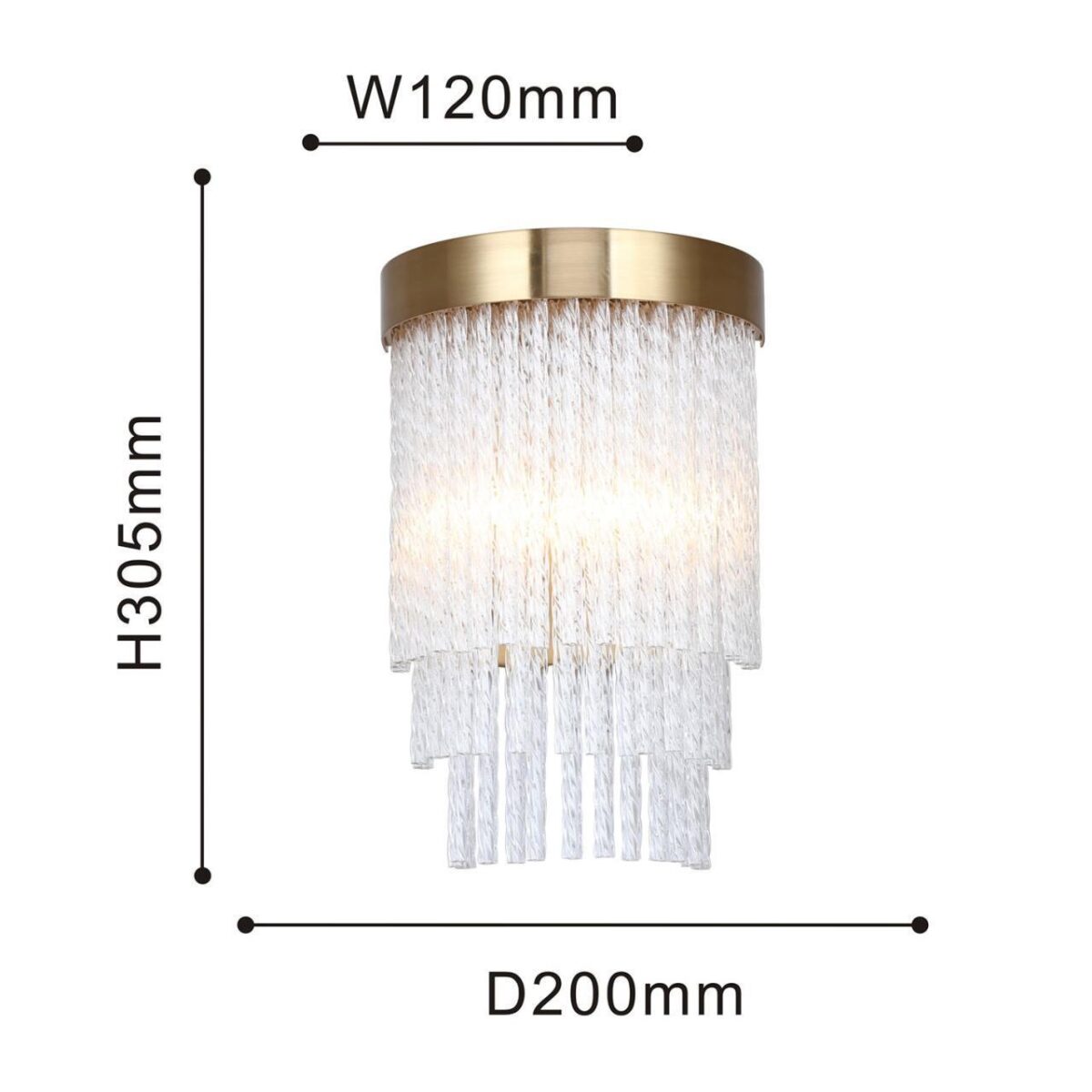 4189-2W, настенный светильник, D120xW200xH310, 2xG9x40W, excluded — изображение 3