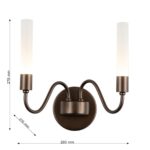 3014-2W, настенный светильник, D215xW280xH280, 2xG9LEDx7W, 600LM, 3000K, included — изображение 3