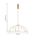 4286-8P, подвесная люстра, D800xH550/1950, LEDx70W, 7000LM, 4000K, included — изображение 3