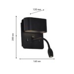 4476-2W, настенный светильник, D120xW160xH280, LEDx4W + LEDx1.5W, 220LM, 4000K, included, switch — изображение 3