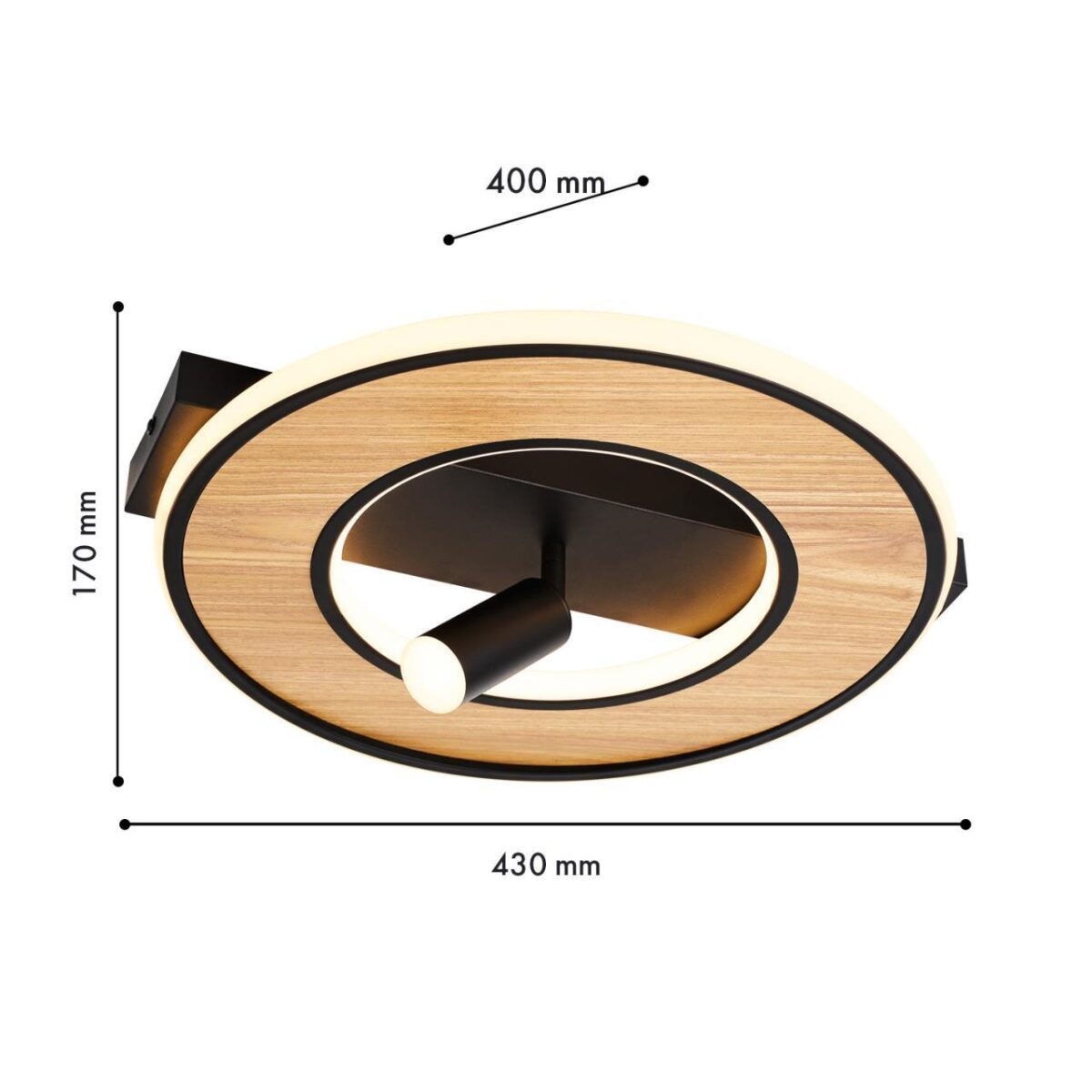4438-2C, потолочный светильник, L430xW400xH170, LEDx40W, 3200LM, 3000-6000K, included, remote control — изображение 3