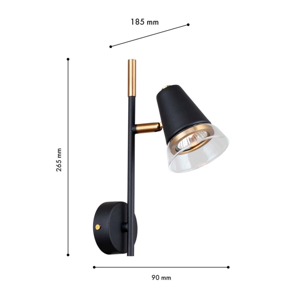 4618-1W, настенный светильник, D185xW90xH265, 1xGU10x35W, excluded — изображение 3