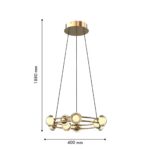 4382-9P, подвесная люстра, D400xH1880, 9xLEDx3.3W, 2100LM, 4000K, CRI>90, included — изображение 3