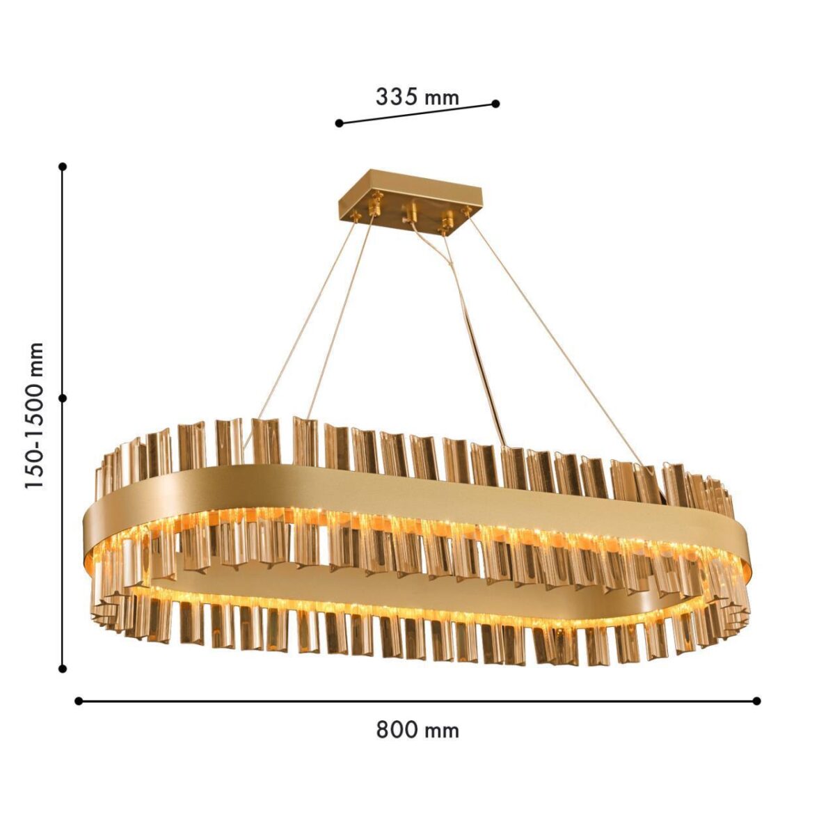 4263-8P, подвесная люстра, L800xW335xH150/1500, LEDx27W, 2160LM, 4000K, included — изображение 2
