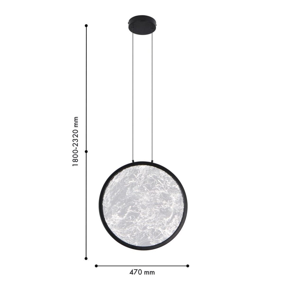 4375-1P, подвес, D470xH1800/2320, LEDx27W, 1620LM, 4000K, CRI>90, included — изображение 3