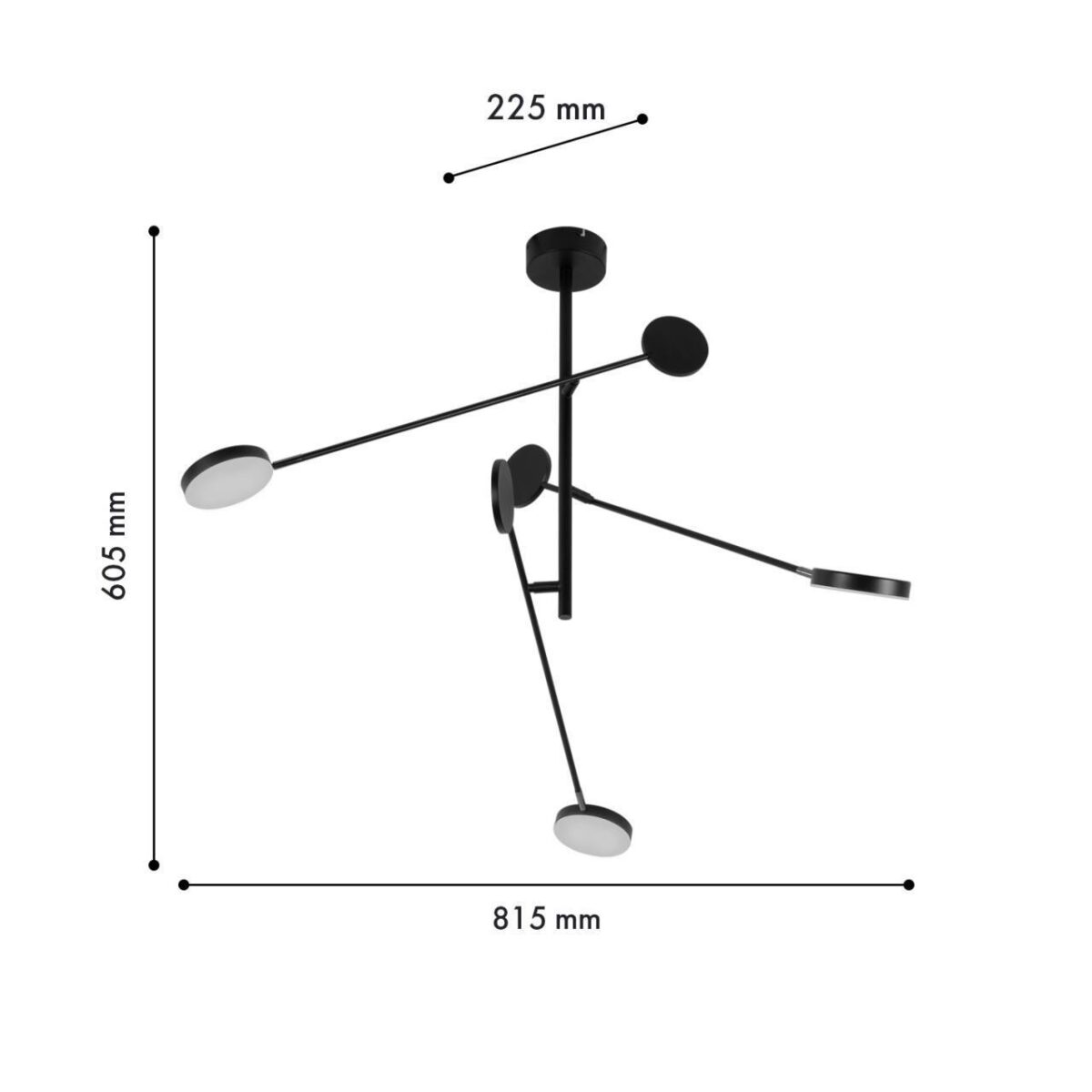 4572-3C, потолочная люстра, L815xW225xH605, 3xLEDx7W, 1600LM, 4000K, included — изображение 3