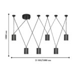 1441-6P, подвесная люстра, D500/1000xH1000, 6xGU10LEDx5W, 2400LM, 3000K, included — изображение 2