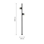 4638-2F, уличный светильник, L280xW100xH2000, 2xLEDx12W, 2100LM, 4000K, IP65, included — изображение 3