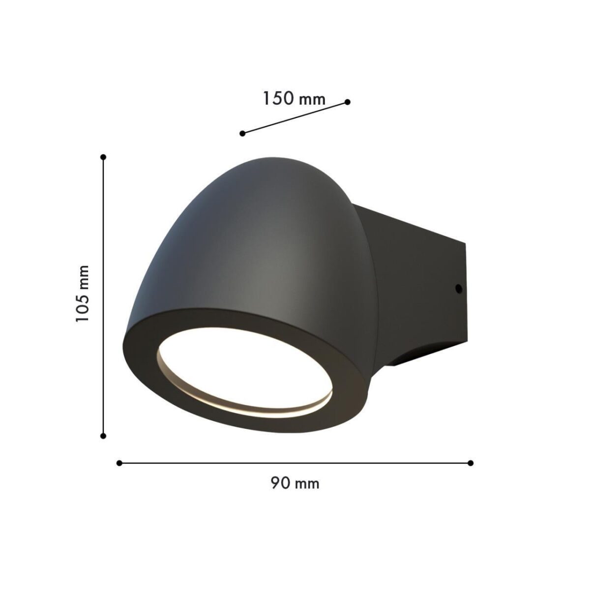 4383-1W, уличный светильник, D150xW90xH105, 1xGU10x40W, IP54, excluded — изображение 3