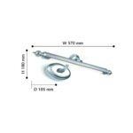2434-1W, настенный светильник, D200xW550xH120, 1xLEDx8W, 640LM, 4000K, IP44, included — изображение 2