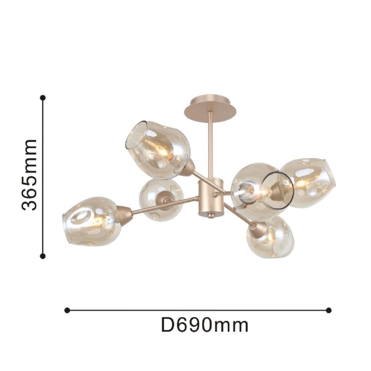 2658-6U, потолочная люстра, D690xH365, 6xE14x40W, excluded — изображение 3