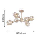 2658-6U, потолочная люстра, D690xH365, 6xE14x40W, excluded — изображение 3