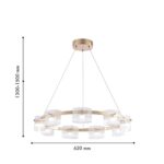 4248-9P, подвесная люстра, D620xH1300/1500, 9xLEDx5.5W, 1080LM, 4000K, included — изображение 2