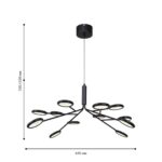 4252-12P, подвесная/потолочная люстра, D650xH320/1320, 12xLEDx3W, 3060LM, 4000K, included — изображение 4