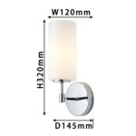 2814-1W, настенный светильник, D145xW120xH320, 1xE14x40W, excluded — изображение 3