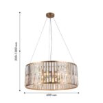 4483-6P, подвесная люстра, D600xH220/1200, 6xE14x60W, excluded — изображение 3