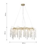 4108-8C, подвесная люстра, L800xW520xH300/1200, 8xG9x40W, excluded — изображение 2