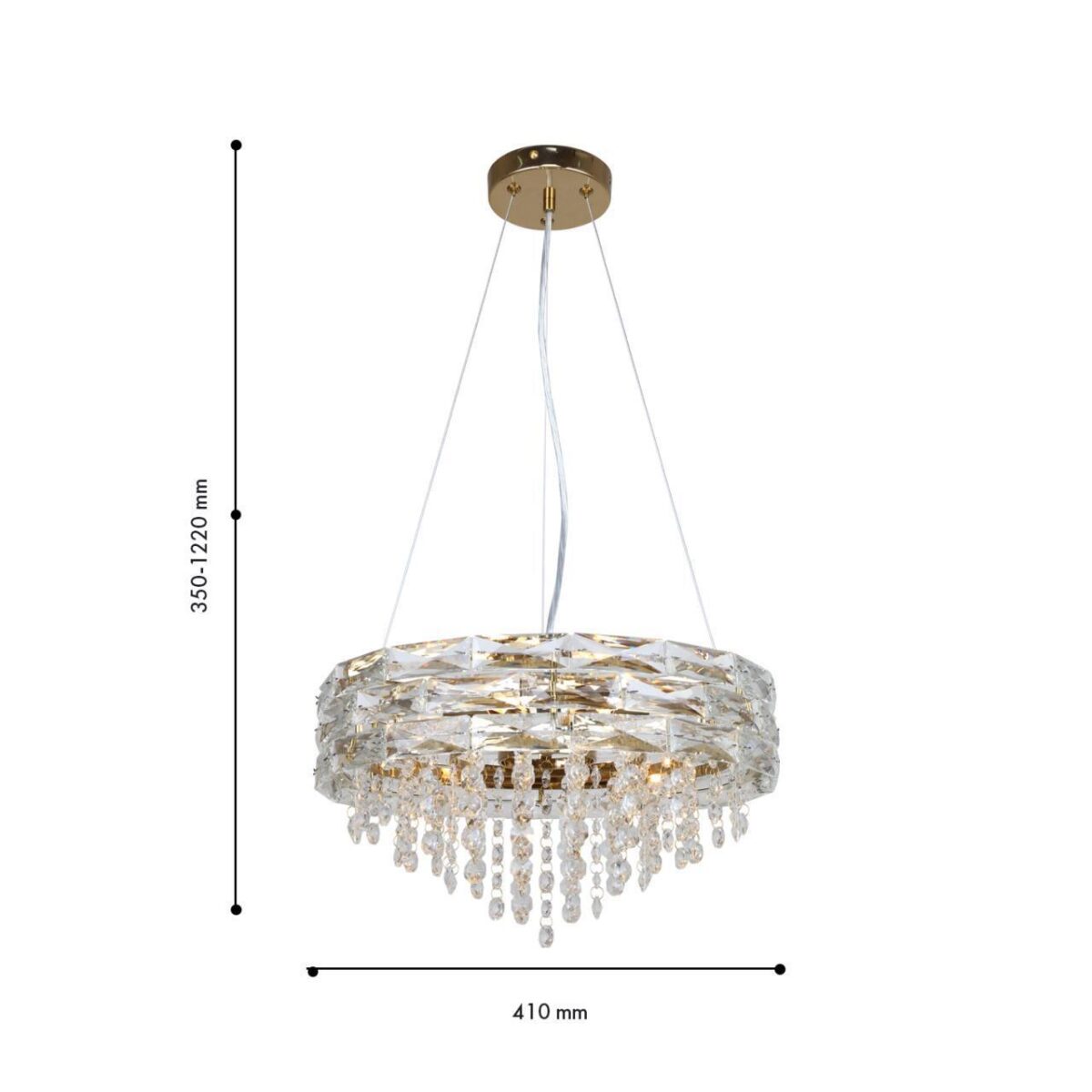 4251-6P, подвесная люстра, D410xH350/1220, 6xG9x40W, excluded — изображение 3
