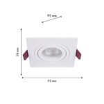 4542-1C, врезной светильник, L92xW92xH28, cutout:D80, 1xGU10x35W, IP20, excluded — изображение 3