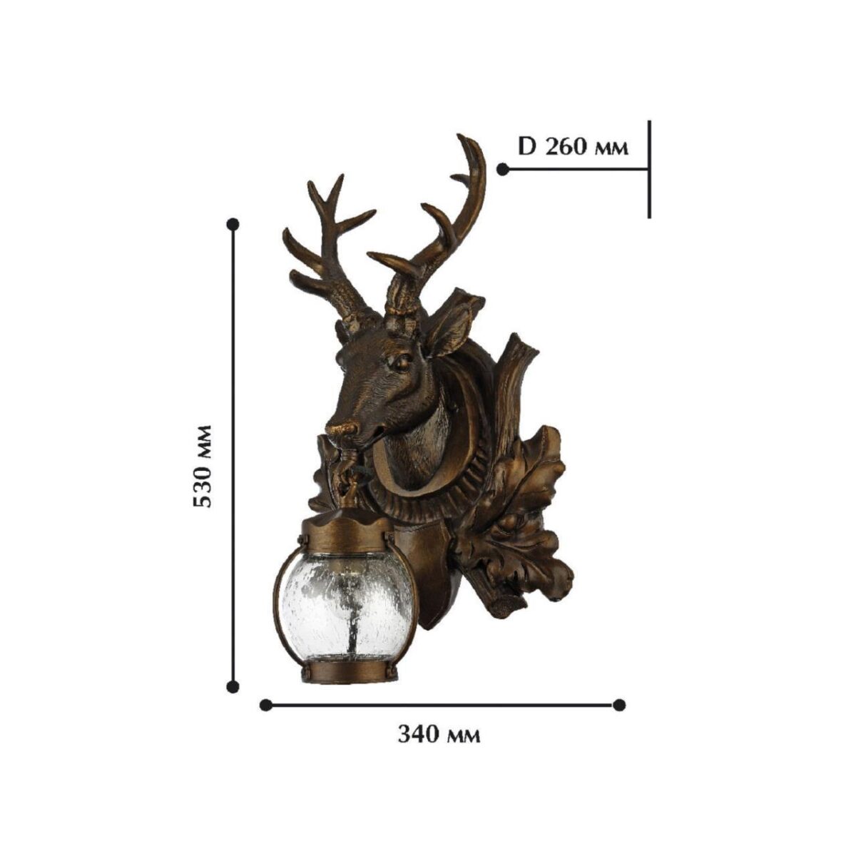 1849-1W, уличный светильник, D260xW340xH530, 1xE27x60W, IP44, excluded — изображение 2