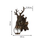 1849-1W, уличный светильник, D260xW340xH530, 1xE27x60W, IP44, excluded — изображение 2