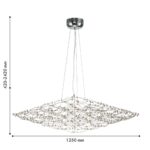 4305-12P, подвесная люстра, D1250xH420/2420, LEDx143W, 6200LM, 3000K/4500K/6000K, included, remote control — изображение 3