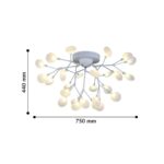2479-9U, потолочный светильник, D750xH440, 27xG4LEDx3W, 4423LM, 3000K, included — изображение 3