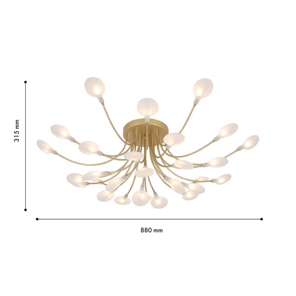4197-28C, потолочная люстра, D880xH320, 28xG4LEDx3W, 5600LM, 3000K, included — изображение 3