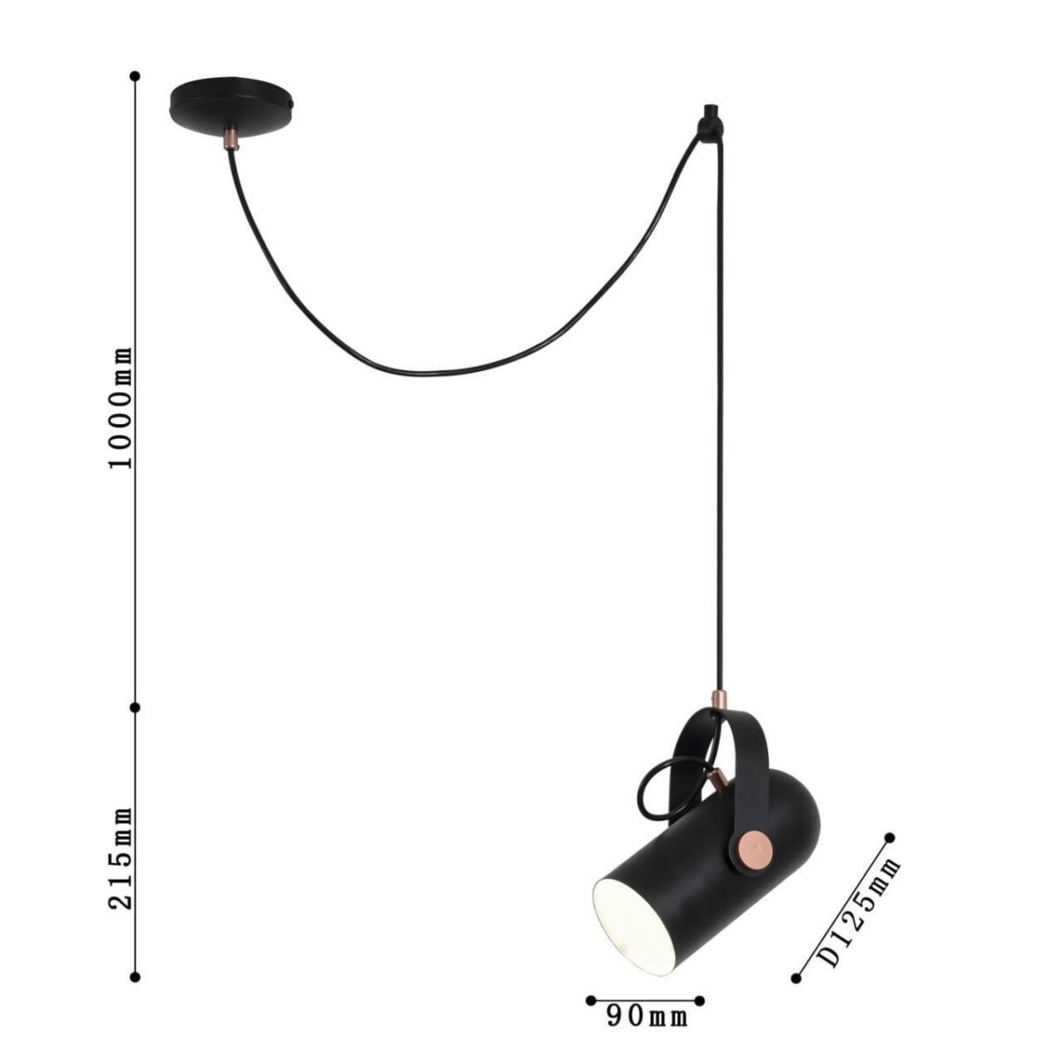 2007-1P, подвес, L125xW90xH215/1215, 1xE14x40W, excluded — изображение 3
