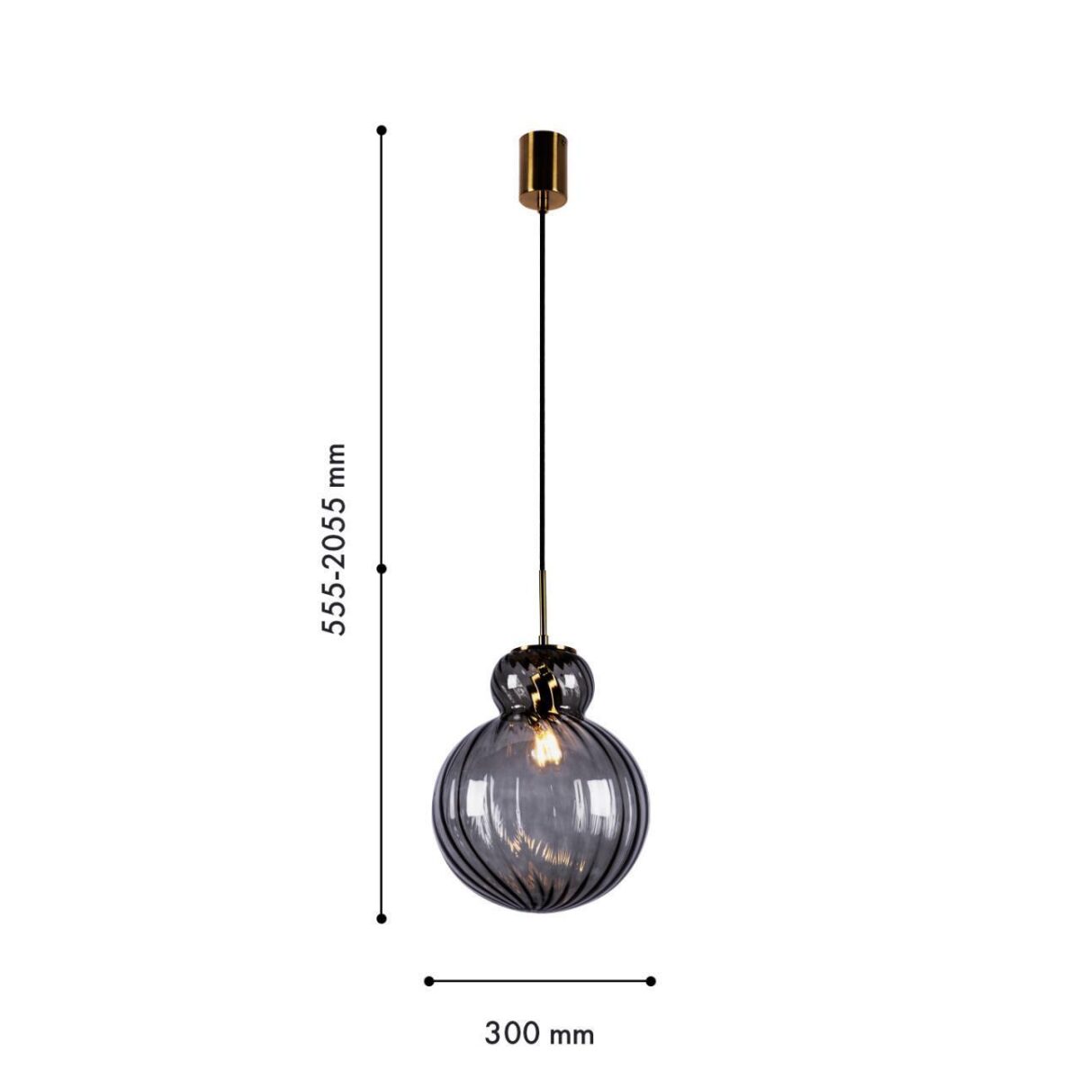 4269-2P, подвес, D300xH555/2055, 1xE27x40W, excluded — изображение 2