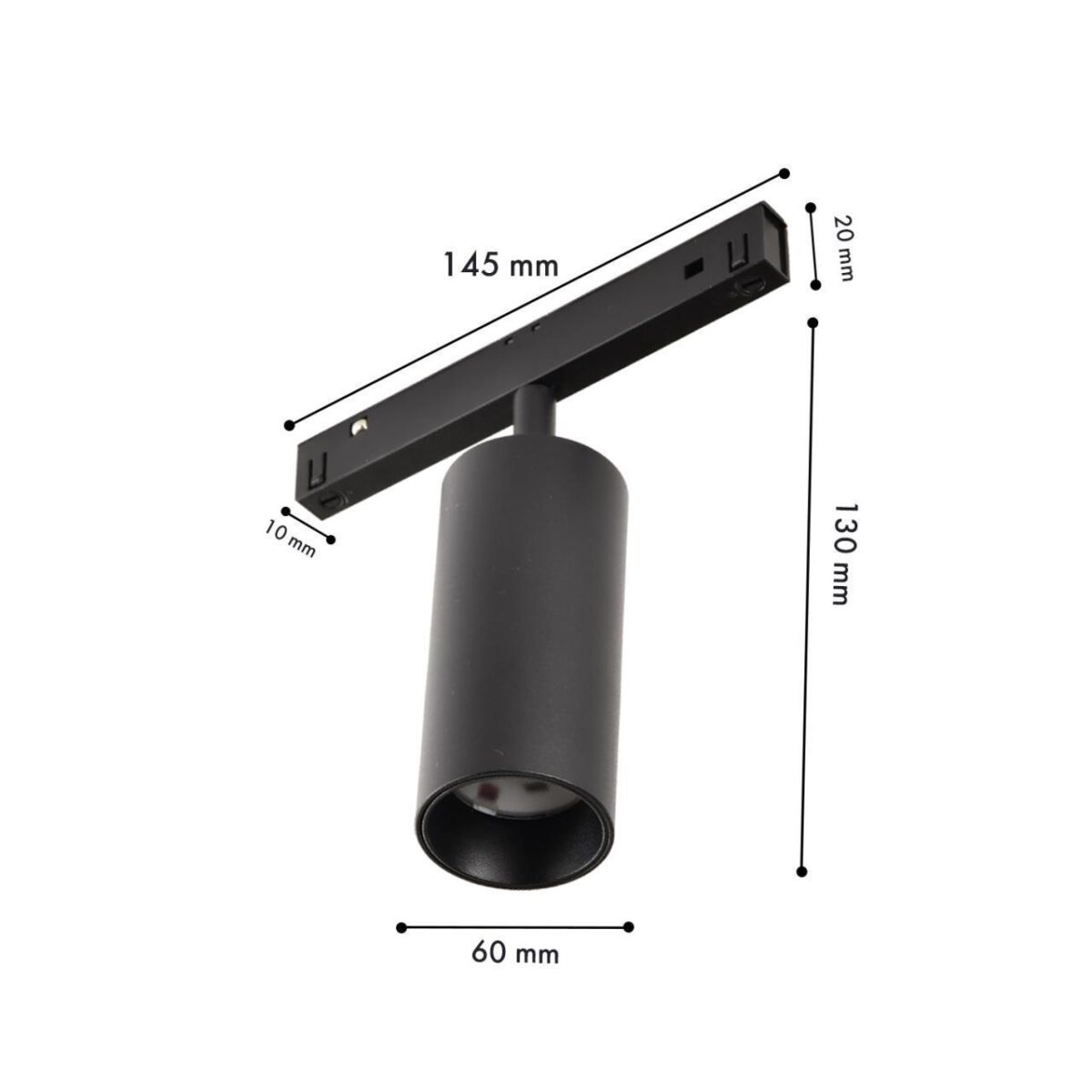 4582-1U, трековый светильник, D60xL145xH130, LEDx18W, 48V, 1020LM, 2700-5700K, CRI>90, beam angle:36, included — изображение 3