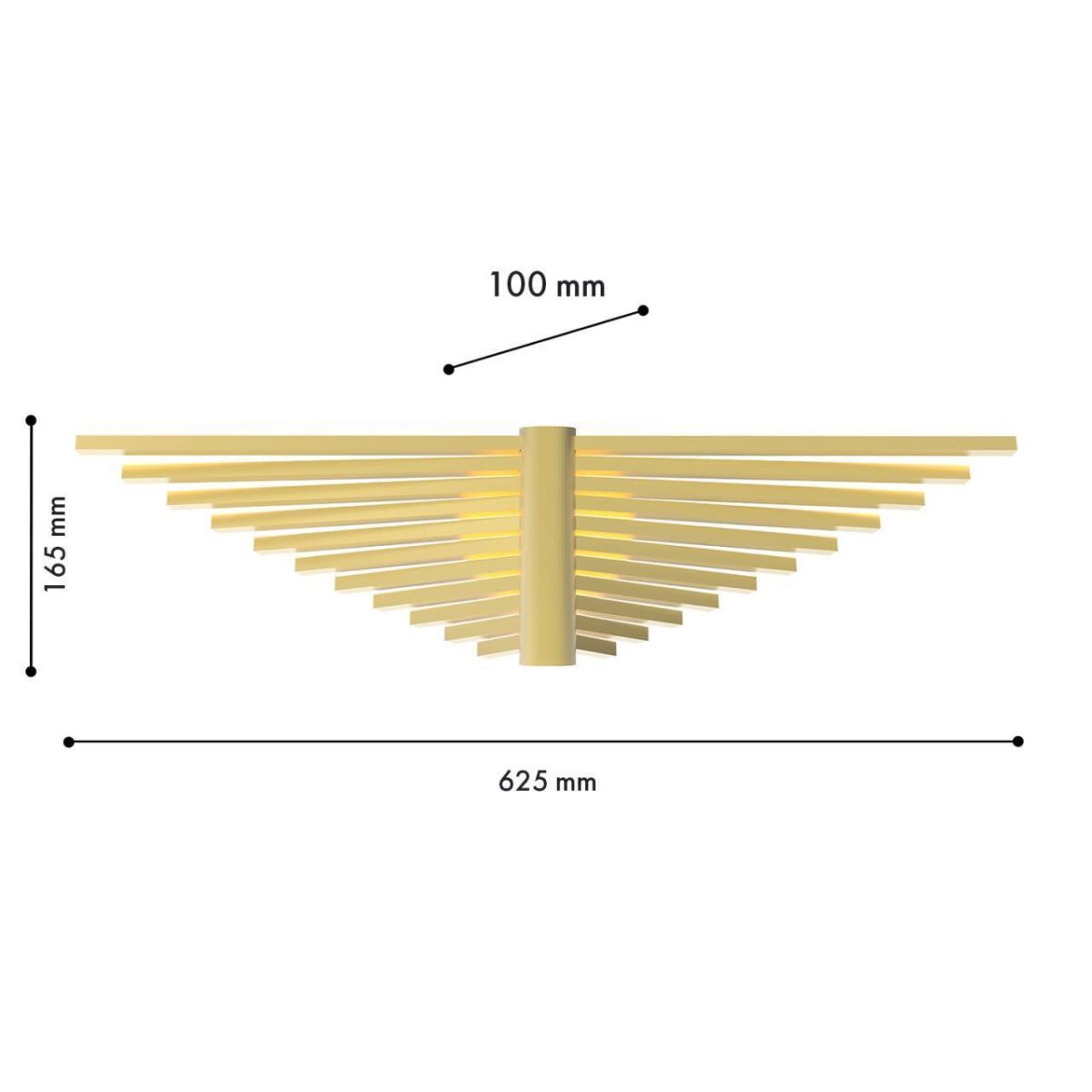 4380-1W, настенный светильник, D100xW625xH165, LEDx20W, 1170LM, 4000K, CRI>90, included — изображение 2