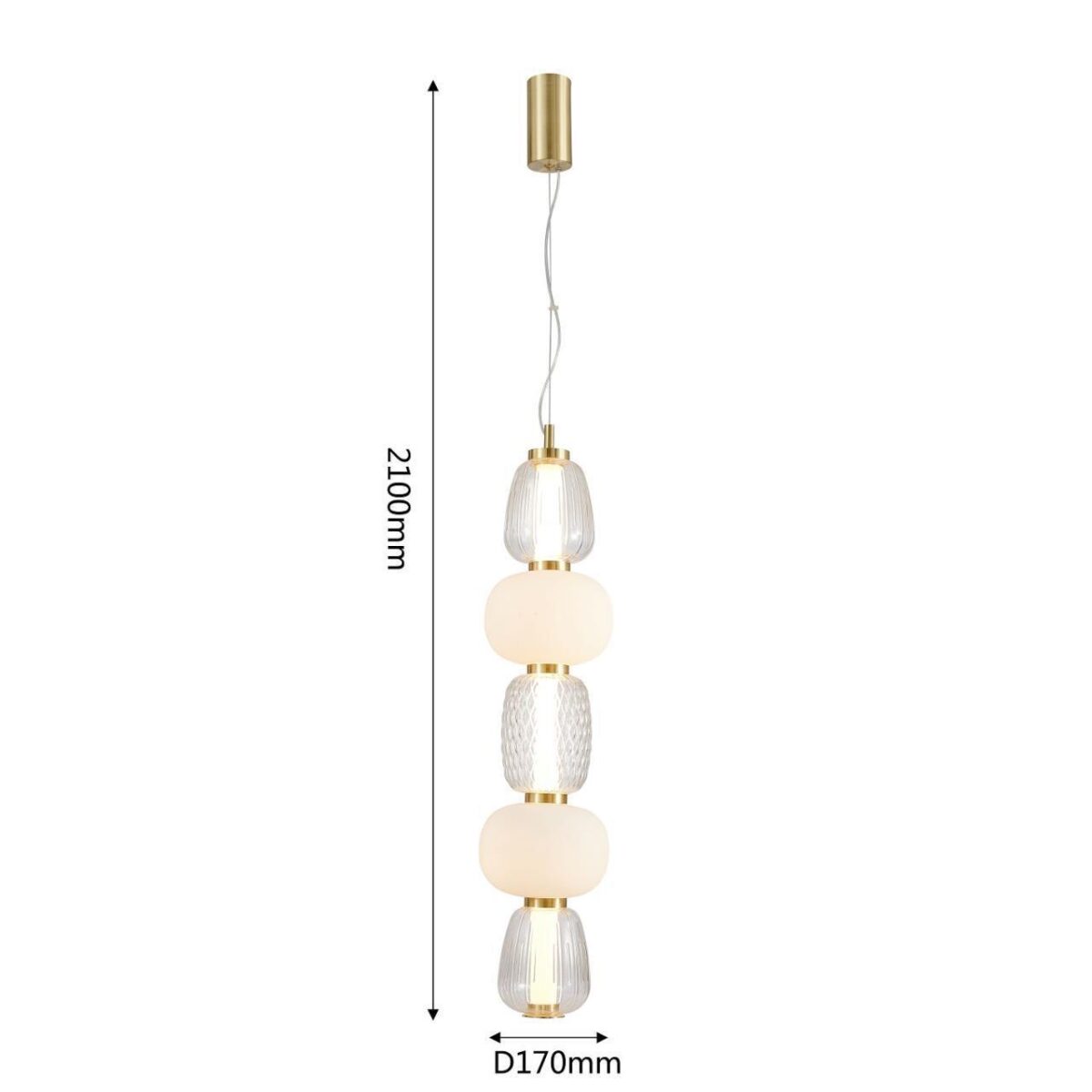 4057-2P, подвес, D170xH900/2100, LEDx36W, 3272LM, 3000K, included — изображение 3