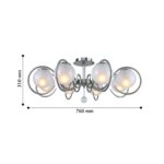 2349-8U, потолочный светильник, D760xH310, 8xE14x40W, excluded — изображение 3