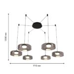 4490-6P, подвесная люстра, D910xH1500, 6xLEDx5W, 1950LM, 4000K, included — изображение 2