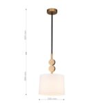 2624-1P, подвес, D230xH390/1010, 1xE14x40W, excluded — изображение 3