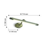 2435-2W, настенный светильник, D200xW710xH120, 1xLEDx10W, 800LM, 4000K, IP44, included — изображение 2