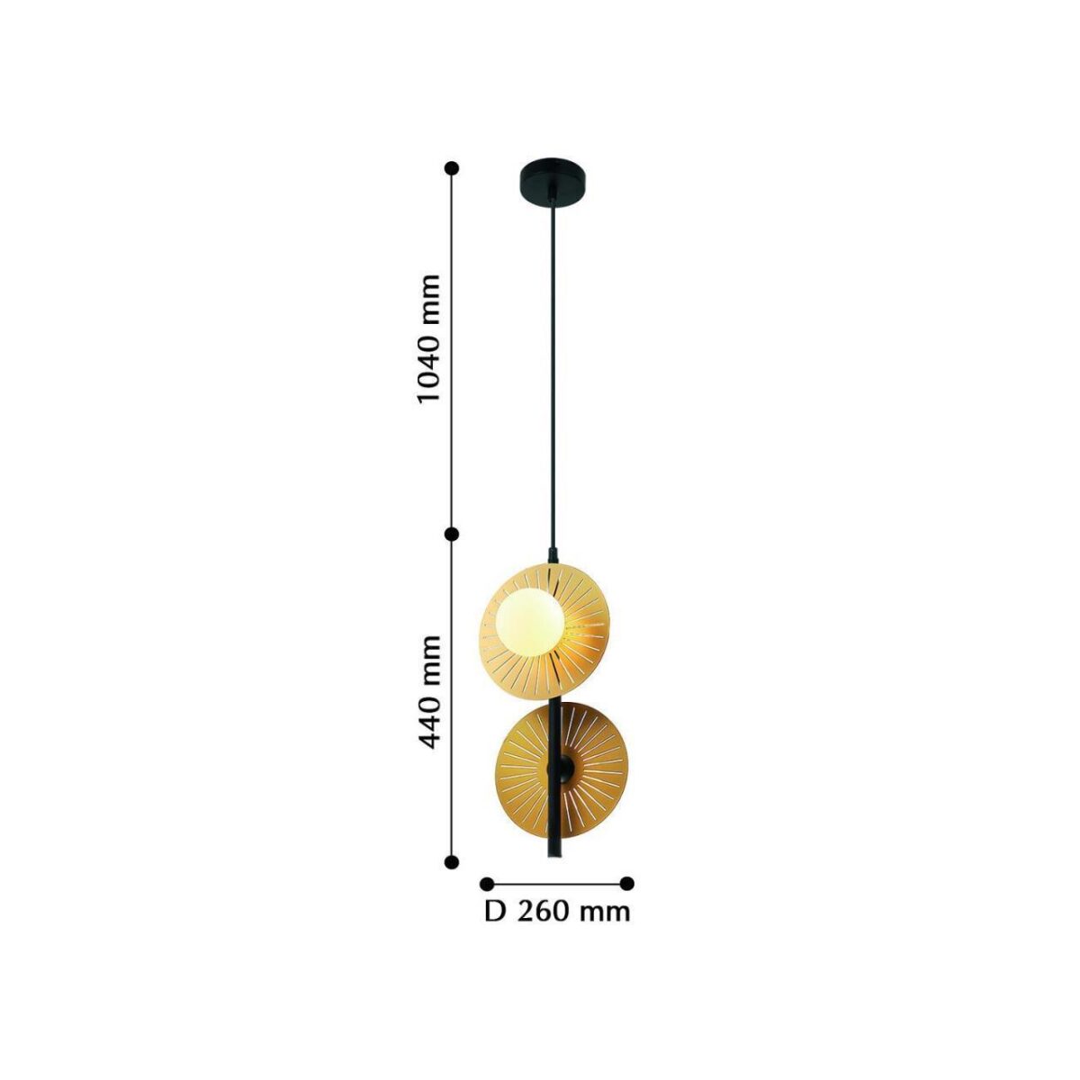 2356-2P, подвес, D260xH440/1440, 2xG9x25W, excluded — изображение 2