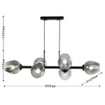 2361-6P, подвесная люстра, L980xW400xH300/1300, 6xE27x40W, excluded — изображение 3