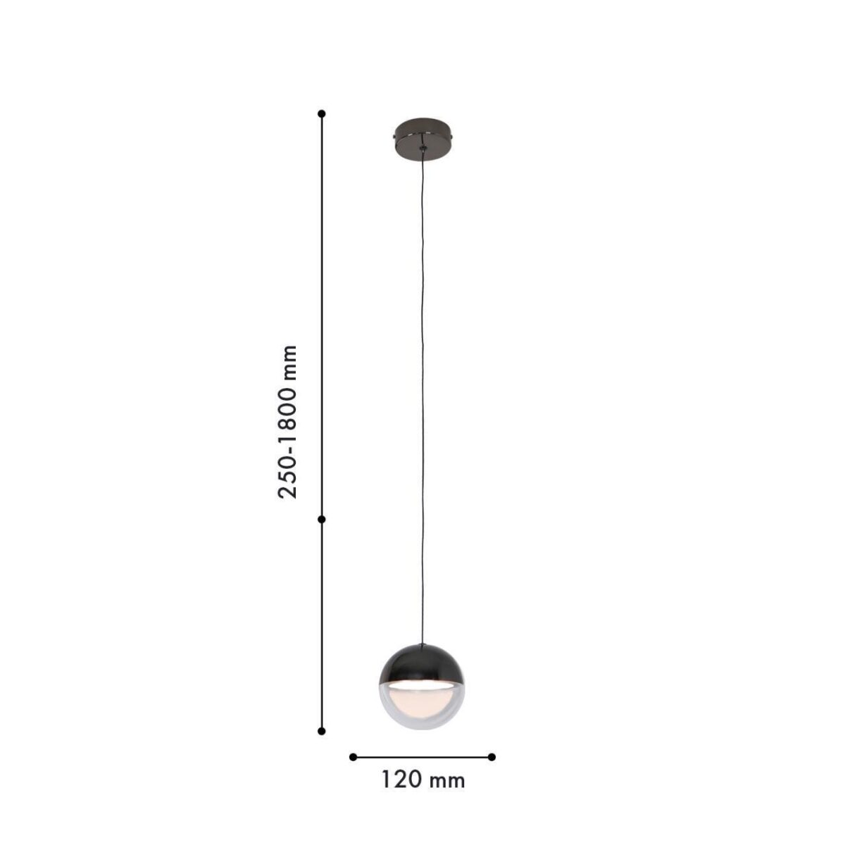 4369-1P, подвес, D120xH250/1800, LEDx5W, 350LM, 4000K, CRI>90, included — изображение 3