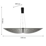 4381-1P, подвесная люстра, L1500xW380xH1980, LEDx120W, 7200LM, 4000K, CRI>90, included — изображение 2