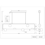 4072-6P, подвесная люстра, L1200xW240xH200/1200, 6xG9LEDx10W, excluded + LEDx18W, 700LM, 4000K, included — изображение 6