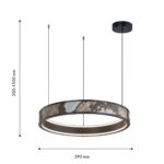 4598-1P, подвесная люстра, D590xH300/1500, LEDx40W, 440LM, 4000K, CRI>90, included — изображение 2