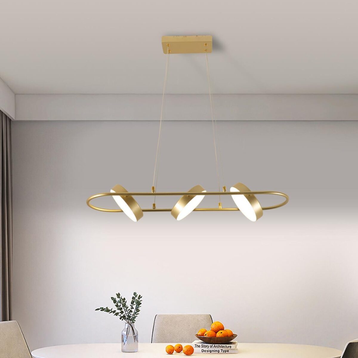 4677-3P, подвесная люстра, L730xW190xH145/1200, LEDx48W, 1700LM, 3000-6000K, IP20, included, remote control — изображение 4